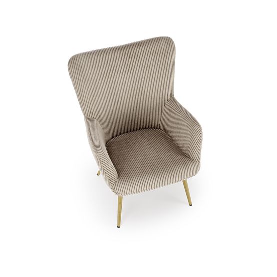 Fauteuil rembourré AMARO - gris