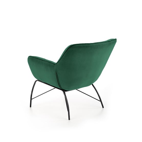 Fauteuil rembourré BELTON - vert bouteille