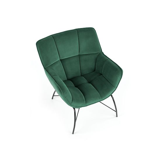 Fauteuil rembourré BELTON - vert bouteille