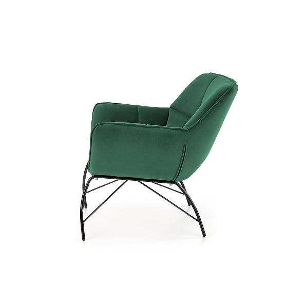 Fauteuil rembourré BELTON - vert bouteille