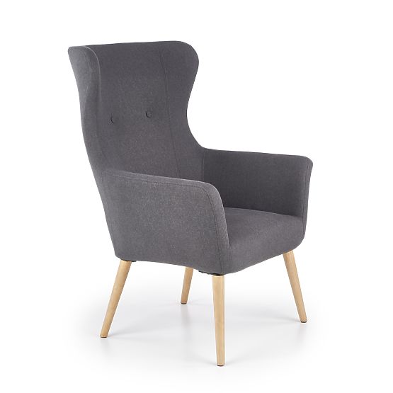Fauteuil rembourré COTTO - gris foncé