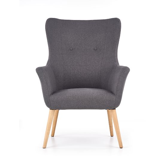 Fauteuil rembourré COTTO - gris foncé