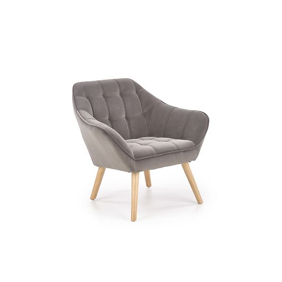 Fauteuil ROMEO - gris / naturel
