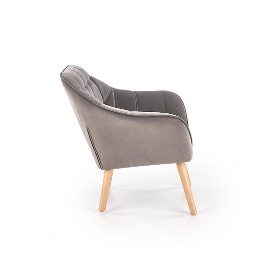 Fauteuil ROMEO - gris / naturel