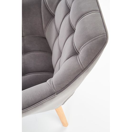 Fauteuil ROMEO - gris / naturel