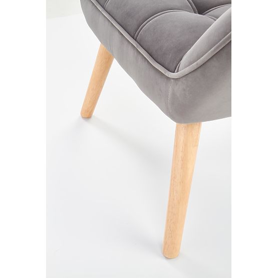 Fauteuil ROMEO - gris / naturel