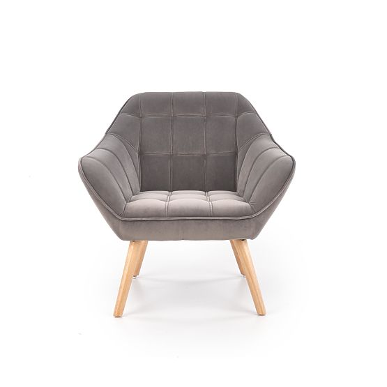 Fauteuil ROMEO - gris / naturel