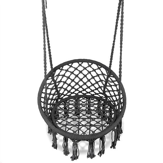 Fauteuil suspendu bohème balançoire de jardin nid de cigogne gris MultiGarden