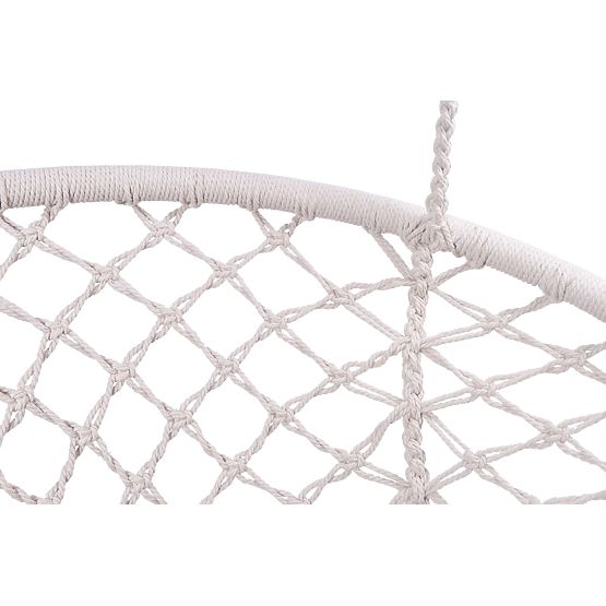 Fauteuil suspendu Nid de Cigogne LAGOS crème avec coussins