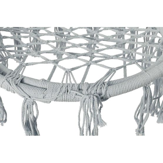 Fauteuil suspendu Nid de Cigogne LAGOS gris avec coussins