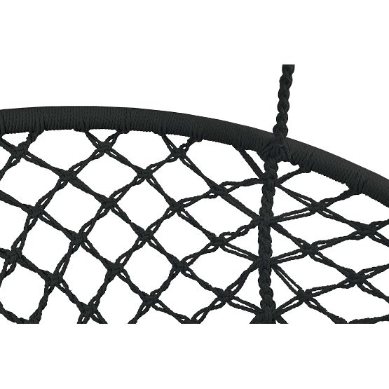 Fauteuil suspendu Nid de Cigogne LAGOS noir avec coussins