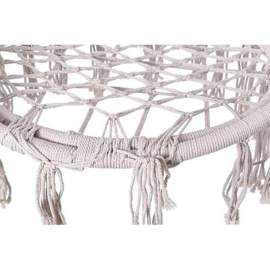 Fauteuil suspendu Nid de cigogne TOGO avec coussins crème