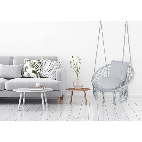 Fauteuil suspendu Nid de Cigogne TOGO avec coussins gris