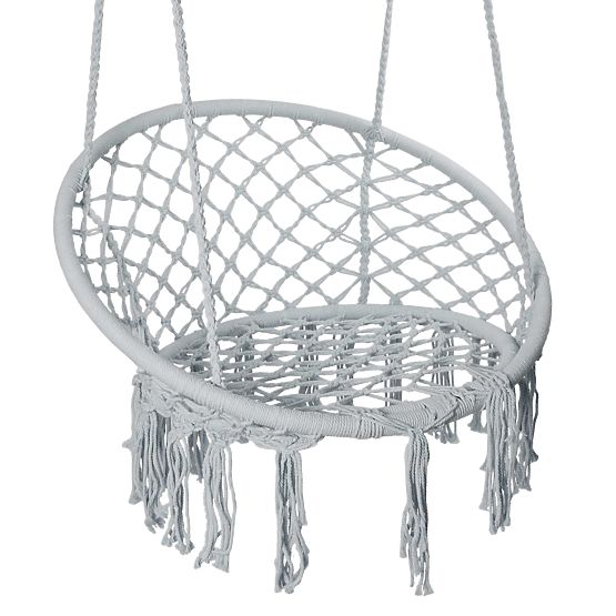 Fauteuil suspendu Nid de Cigogne TOGO avec coussins gris