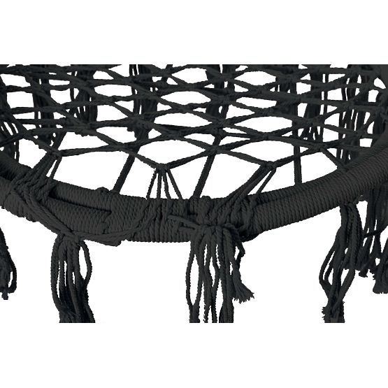 Fauteuil suspendu Nid de Cigogne TOGO avec coussins noirs