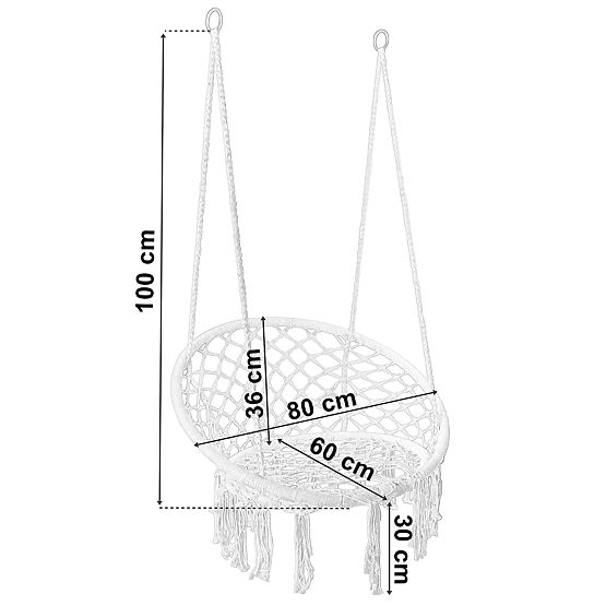 Fauteuil suspendu Nid de Cigogne TOGO crème