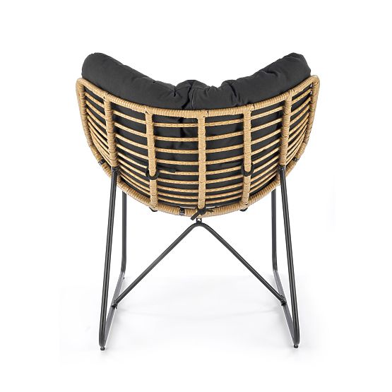 Fauteuil WHISPER - noir / naturel