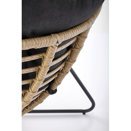 Fauteuil WHISPER - noir / naturel