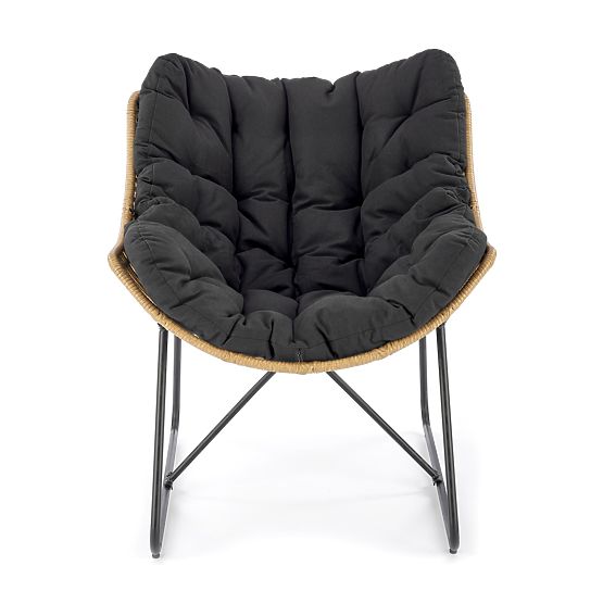 Fauteuil WHISPER - noir / naturel