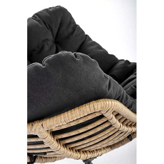 Fauteuil WHISPER - noir / naturel