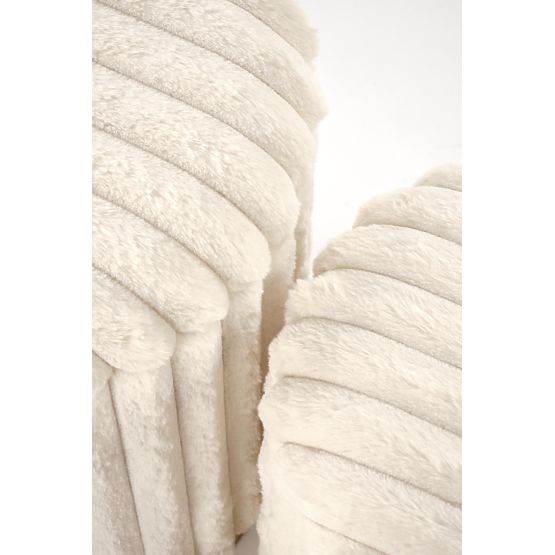 FIDO ensemble de 2 poufs, crème / doré (1p=1ensemble)