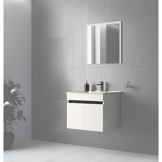 FIGARO Meuble sous lavabo 60/2D blanc (1p=1pièce)