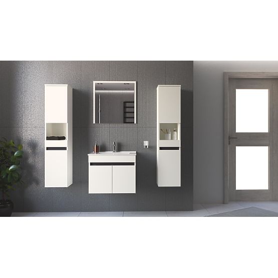 FIGARO Meuble sous lavabo 60/2D blanc (1p=1pièce)