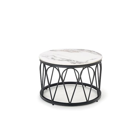 FORMOSA ensemble de 2 bancs, marbre blanc / noir (2p=1ks)