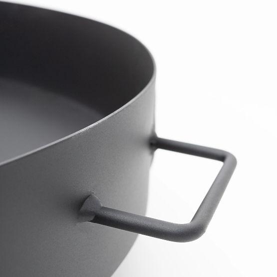 Grand brasero de jardin en fonte 60 cm avec poignées idéal pour feu de camp