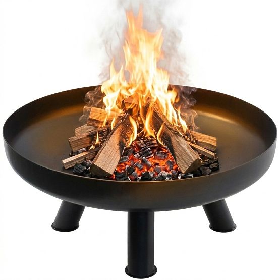Grand brasero de jardin en fonte 60 cm idéal pour un feu de camp