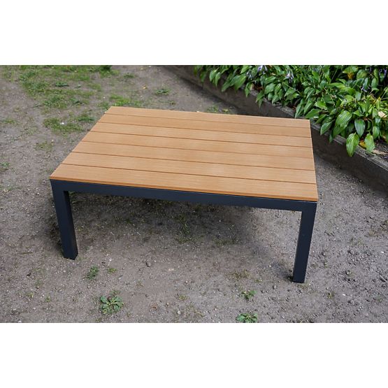 Grand ensemble d'angle en aluminium avec table MASSIMO noir