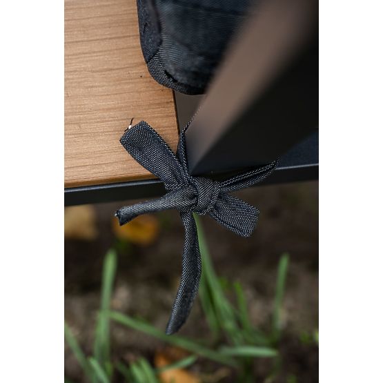 Grand ensemble d'angle en aluminium avec table MASSIMO noir