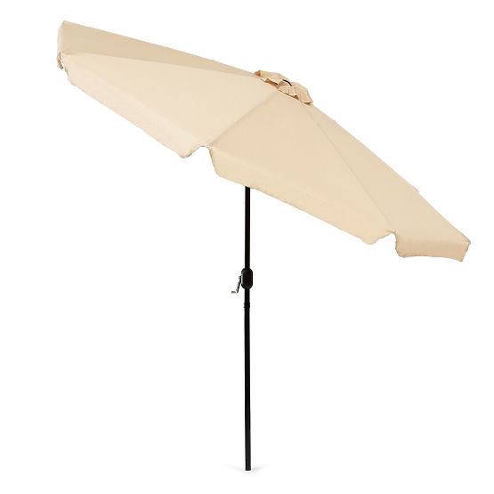 Grand parasol de jardin inclinable 3m avec manivelle beige