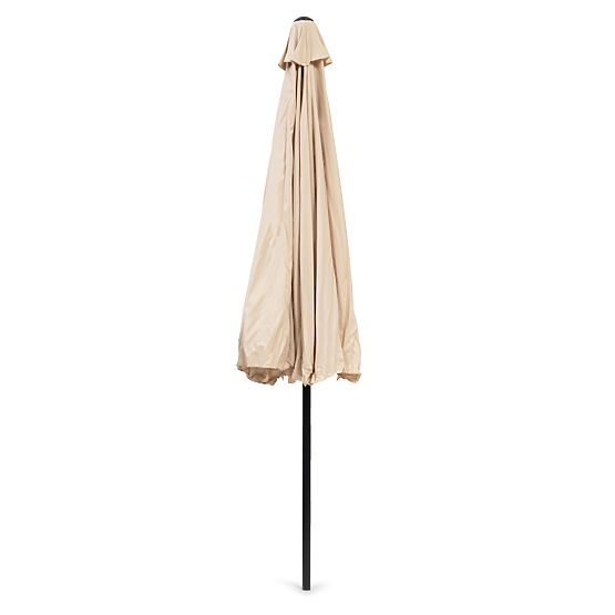 Grand parasol de jardin inclinable 3m avec manivelle beige
