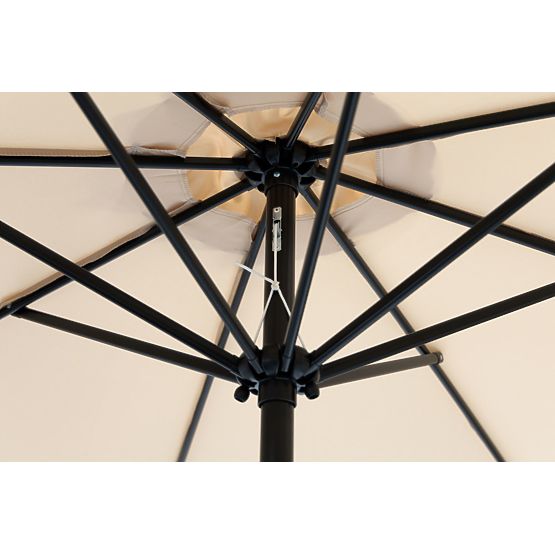 Grand parasol de jardin inclinable 3m avec manivelle beige