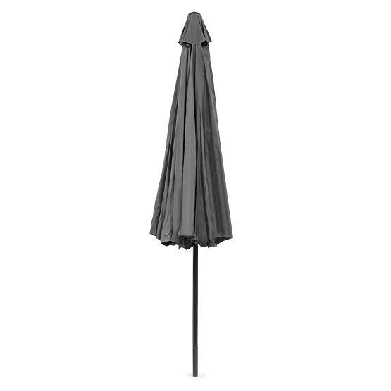Grand parasol de jardin inclinable 3m avec manivelle gris