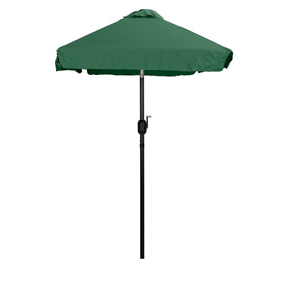 Grand parasol de jardin rectangulaire inclinable avec manivelle verte 200 x 140 cm