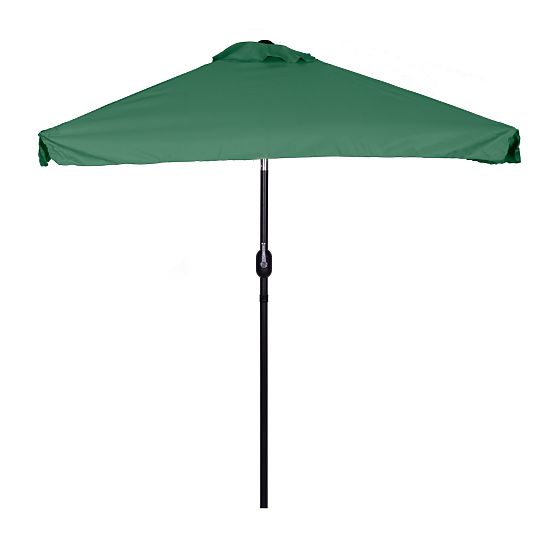 Grand parasol de jardin rectangulaire inclinable avec manivelle verte 200 x 140 cm