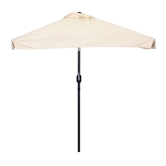 Grand parasol de jardin rectangulaire inclinable pliable avec manivelle beige 200 x 140 cm