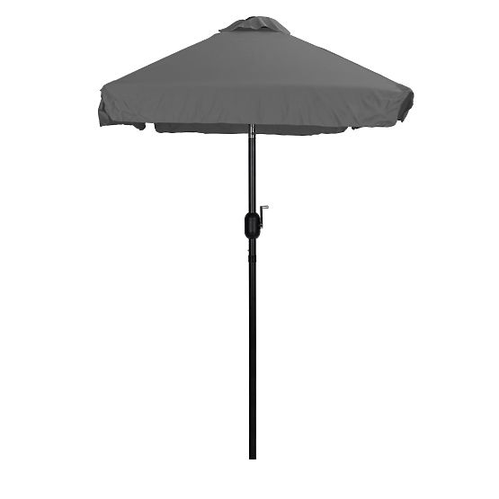 Grand parasol de jardin rectangulaire inclinable pliable avec manivelle gris 200 x 140 cm
