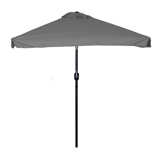 Grand parasol de jardin rectangulaire inclinable pliable avec manivelle gris 200 x 140 cm