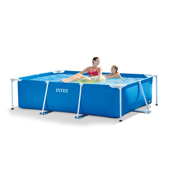 Grande piscine rectangulaire de jardin avec cadre 2,6x1,6m