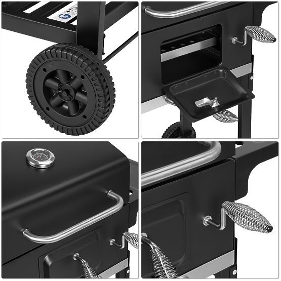 Gril d'angle de jardin avec grille en fonte FERRO