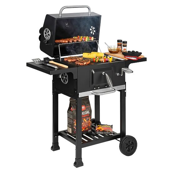 Gril d'angle de jardin avec grille en fonte FERRO