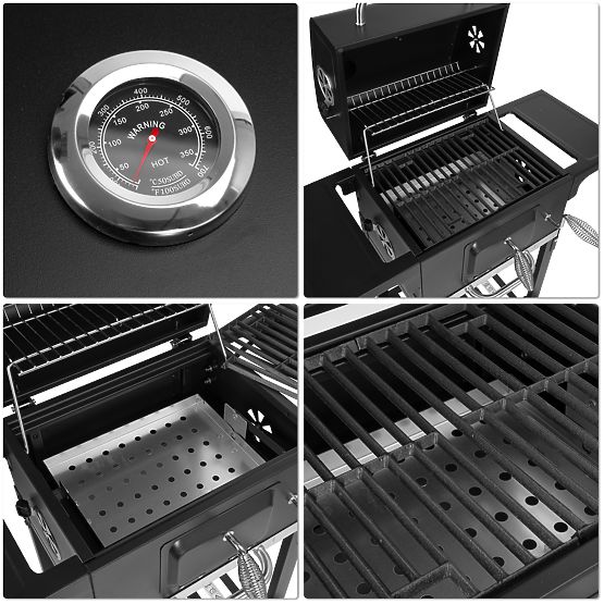 Gril d'angle de jardin avec grille en fonte FERRO