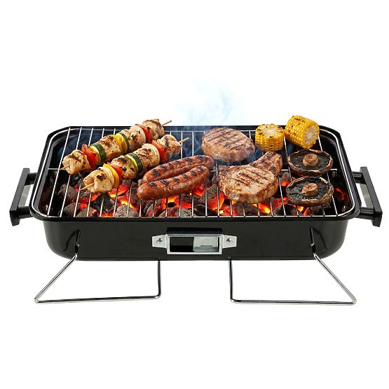 Gril pliable portable au charbon CAMPAL avec couvercle