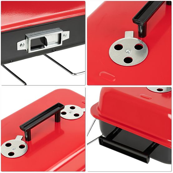 Gril pliable portable au charbon CAMPAL avec couvercle