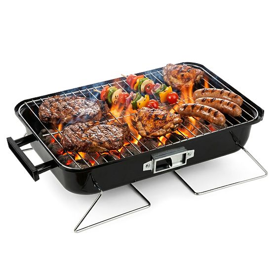 Gril pliable portable au charbon CAMPAL avec couvercle