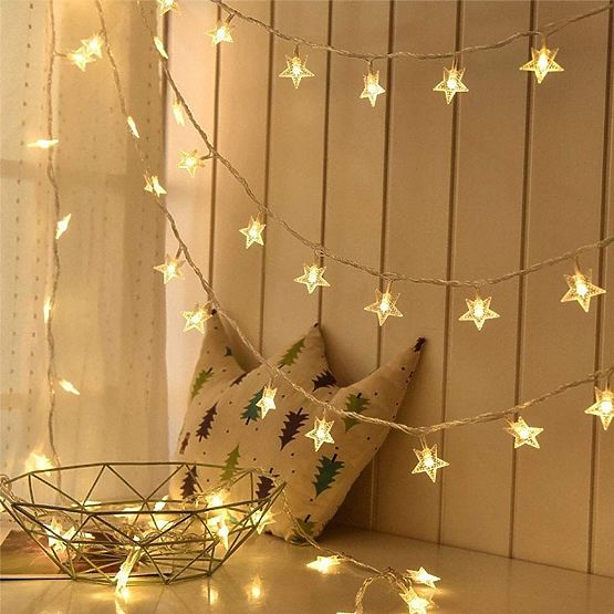 Guirlande Lumineuse de Noël LED Étoiles Dorées 391020