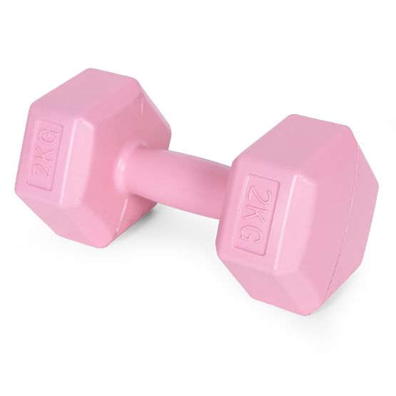 Haltères hexagonaux ensemble de poids 2x2 kg pour fitness rose ModernHome
